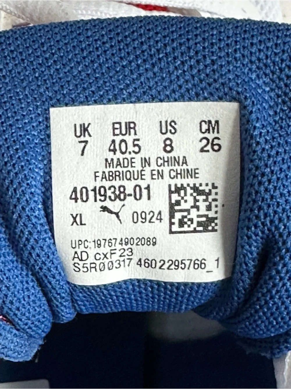 Puma men’s size